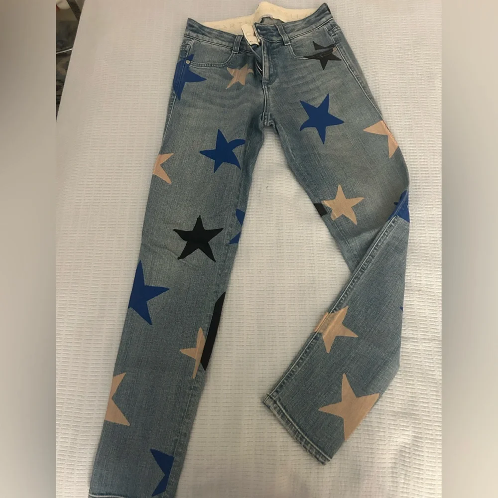 Stella McCartney blue star skinny jeans size 25 gently used - Picture 1 of 3